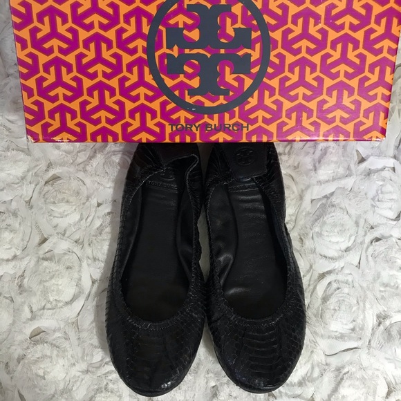 Tory Burch Python Embossed Ballet Flat - Picture 6 of 11